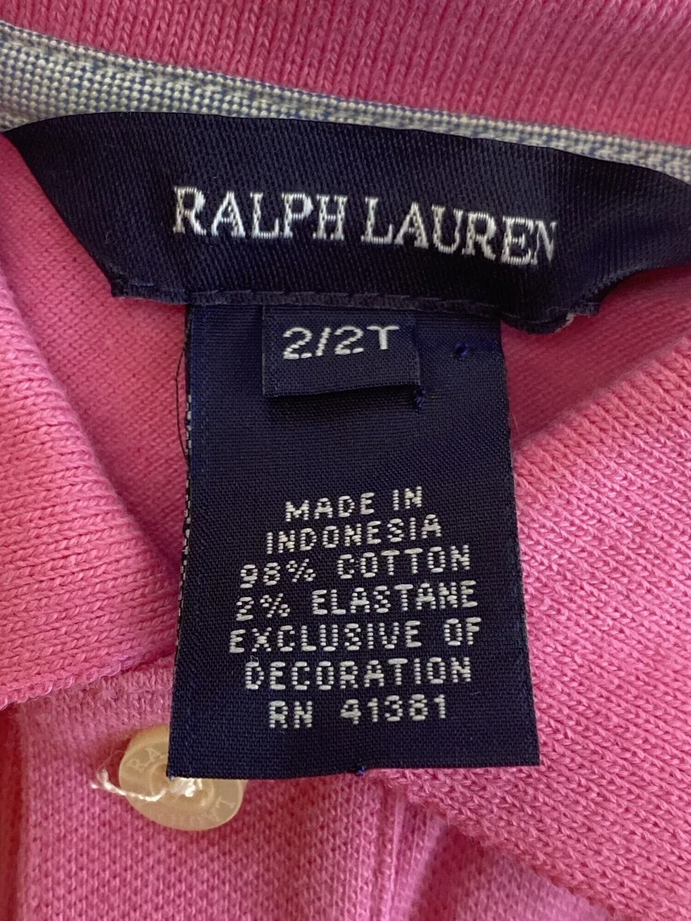 Vintage Ralph Lauren Pink Ruffle Polo Dress Girls 2T